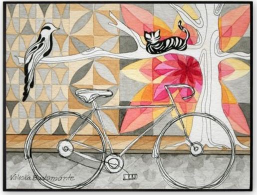 Bicicleta, assinada por Valeska Bustaman