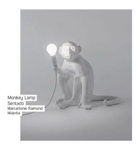 Monkey Lamp, os macacos invadiram a decoração.