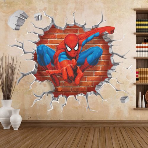 spiderman saindo da parede colorir