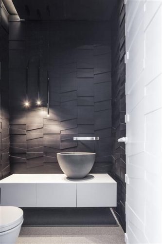 lavabo com parede preta