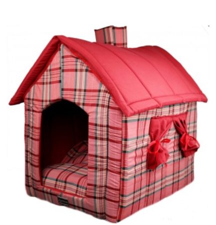 Cama para cachorro em formato de casinha.