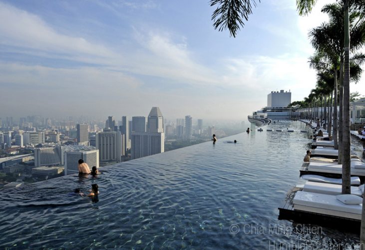 Piscina do Hotel Marina Bay Sands em Singapura