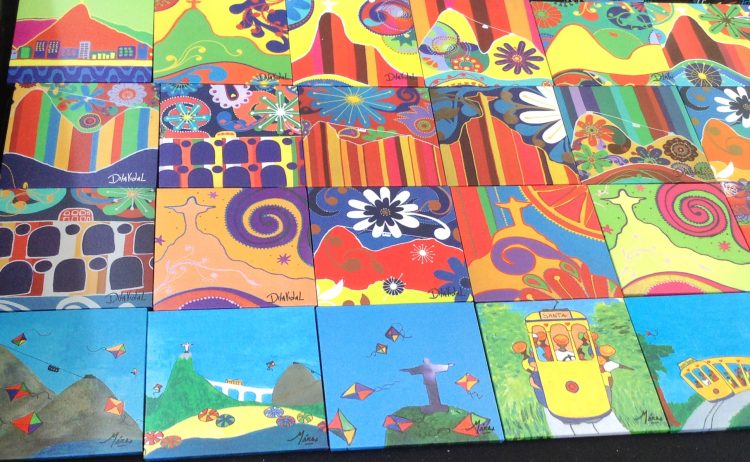 Azulejos decorativos com motivos do Rio general osorio