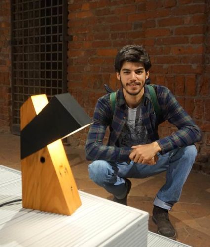 Caio Superchi e sua luminária Viga novos talentos brasileiros