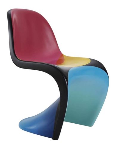Cadeira PANTON assinada por Werner Panton em fibra de vidro pintada pelo artista João Paulo NOVE na arquivo contemporaneo