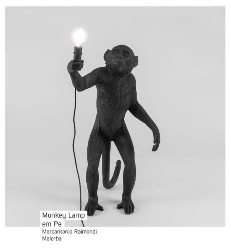 Monkey Lamp. As Luminárias de macacos invadiram a decoração.