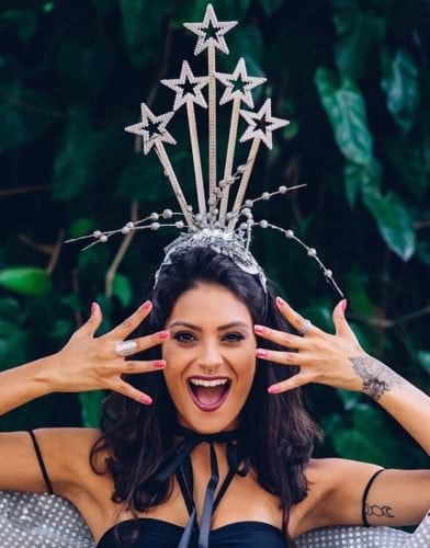 Fantasia de Carnaval, arco de cabeça com estrelas.