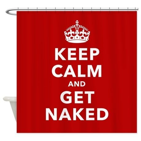 cortina de banheiro keep calm and get naked