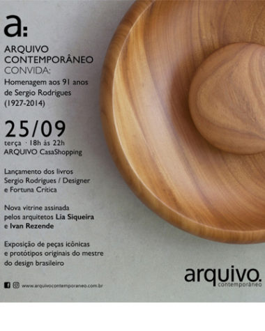 arquivo contemporâneo convida para o aniversário de Sergio Rodrigues