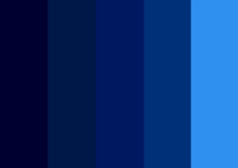 Os signos e suas cores na decoração, paleta de tons azuis para o signo de aquário