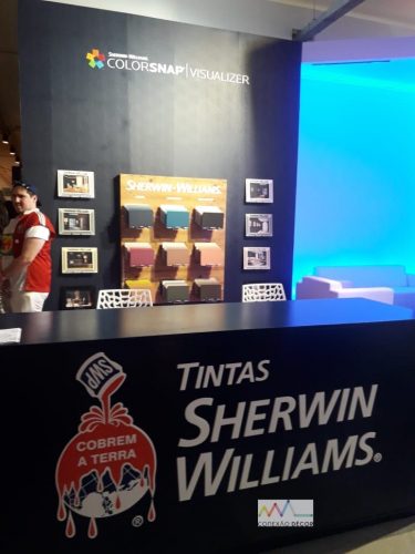 Estande das tintas Sherwin Williams na SPFW 2019