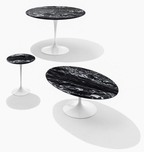 mesas Saarinen em tampo de marmore preto, 