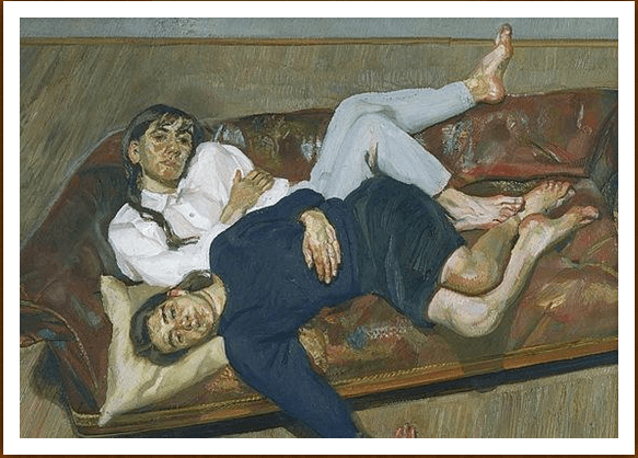 Quadro "Bella and Esther" - Lucian Freud - Oil On Canvas - 89 x 73 cm - 1988