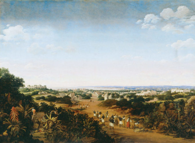 tela de Frans Post, Vista de Olinda (Séc. XVII. c. 1650). 