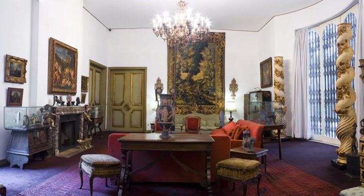  Casa Museu Ema Klabin,Salão principal, onde estão os objetos mais valiosos da coleção, decorado nos anos 1950 pelo célebre Lotteringhi Della Stufa. 