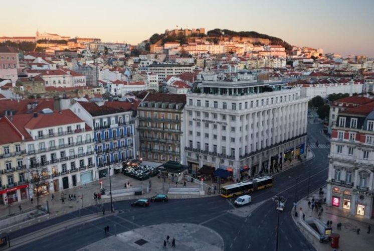 Lisboa Vista panorâmica com o castelo de São Jorge ao fundo