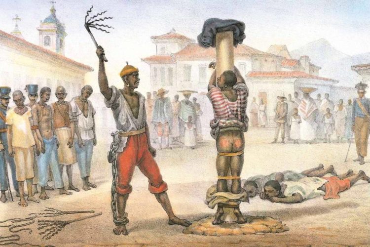 “Castigo de Escravos que se Pratica nas Praças Públicas” (1826) Artista: Jean-Baptiste Debret Museu Castro Maya, Rio de Janeiro
