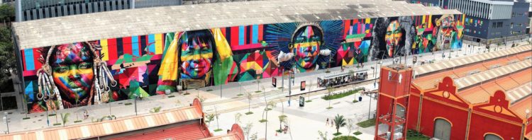 Mural “Etnias – Todos Somos Um”, no Rio de Janeiro.