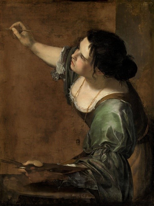 Mulheres na arte. Artemia Gentileschi - Autoretrato, 1638