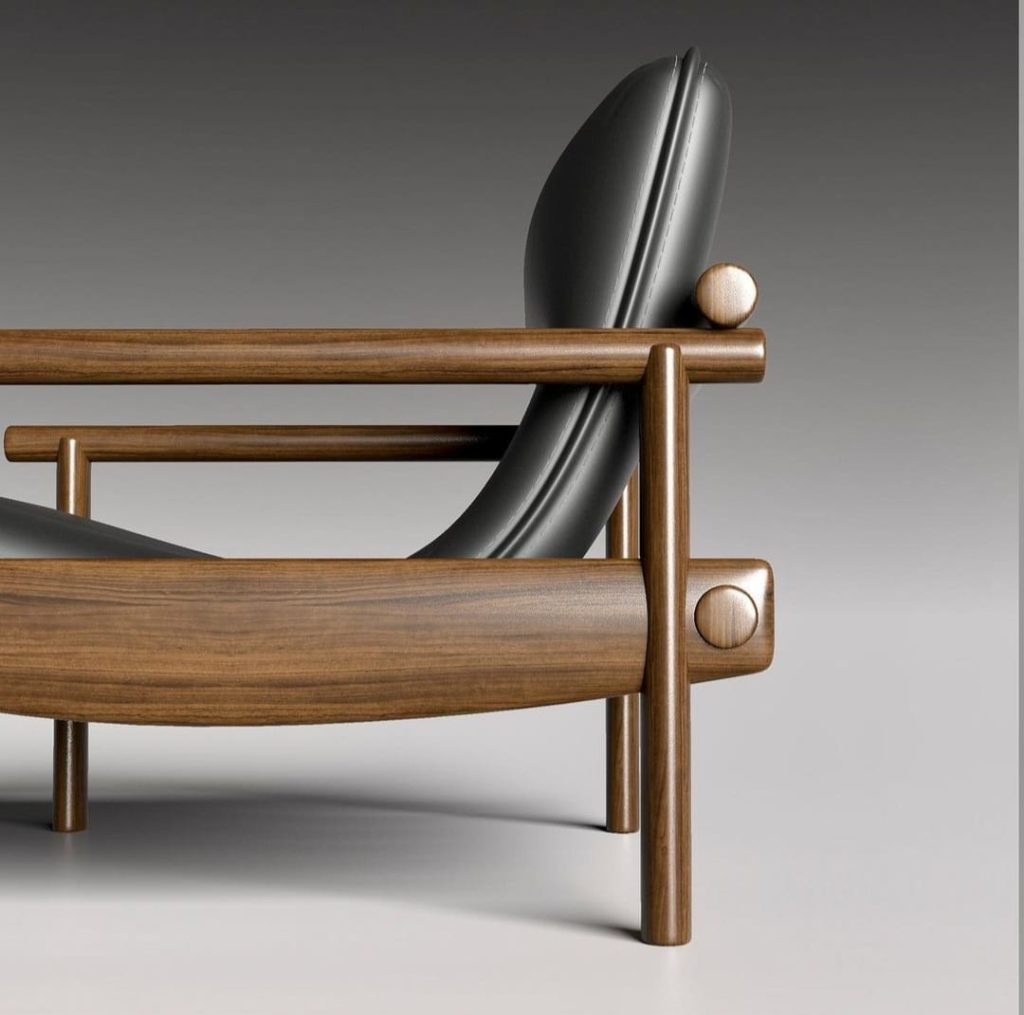 Mobiliário contemporâneo brasileiro - cadeiras. Poltrona Itauna - design assinado por Mauricio Marquez.