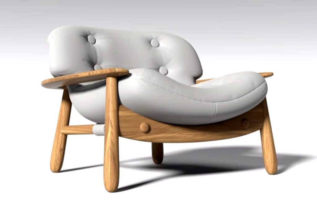 Mobiliário contemporâneo brasileiro - cadeiras. Poltrona Karajá - design assinado por Mauricio Marquez.