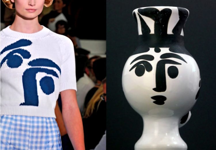 Arte e Moda. a alemã Jil Sander, já se apropriou de obras de arte – no caso a cerâmica com o traço inconfundível do mestre Pablo Picasso – para colocar em sua coleção Primavera/Verão 2012.