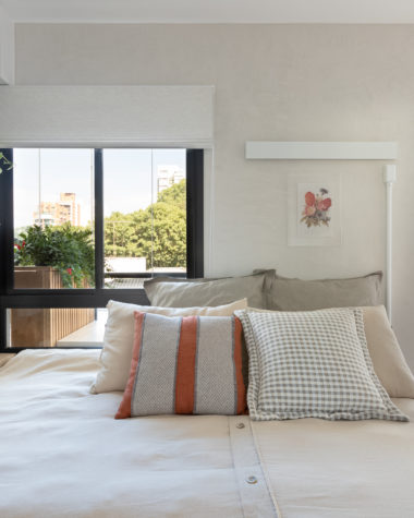 quarto boho chic com varanda