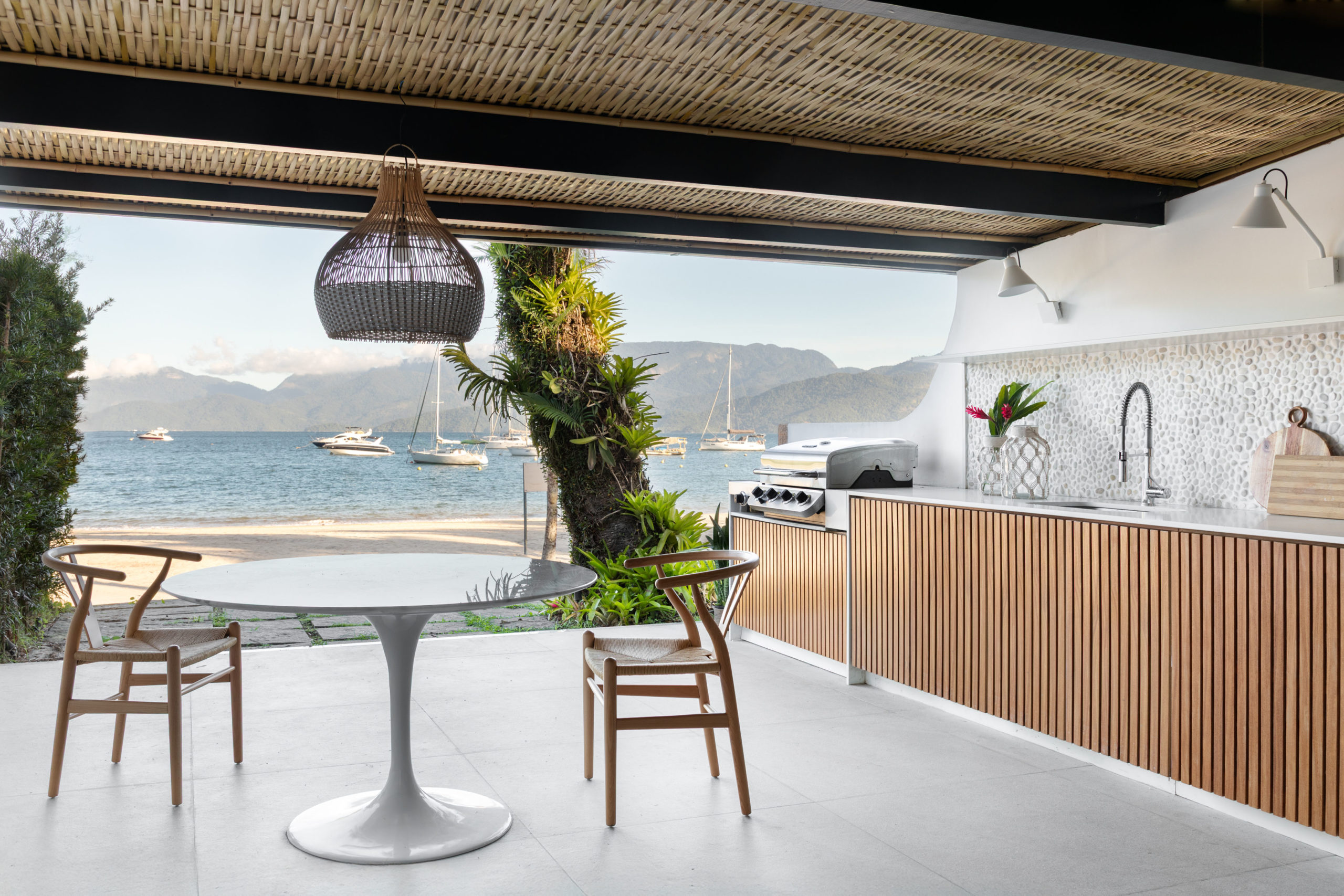 área gourmet com vista para o mar