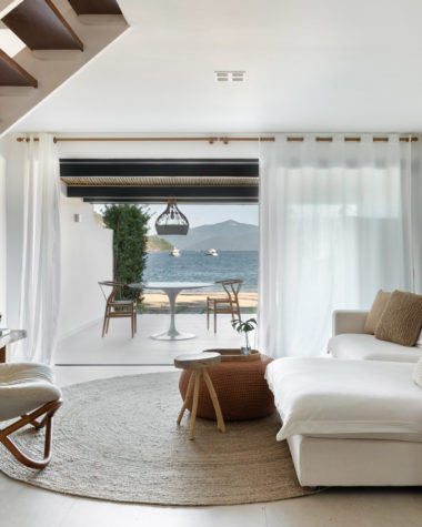 sala de estar de casa de praia