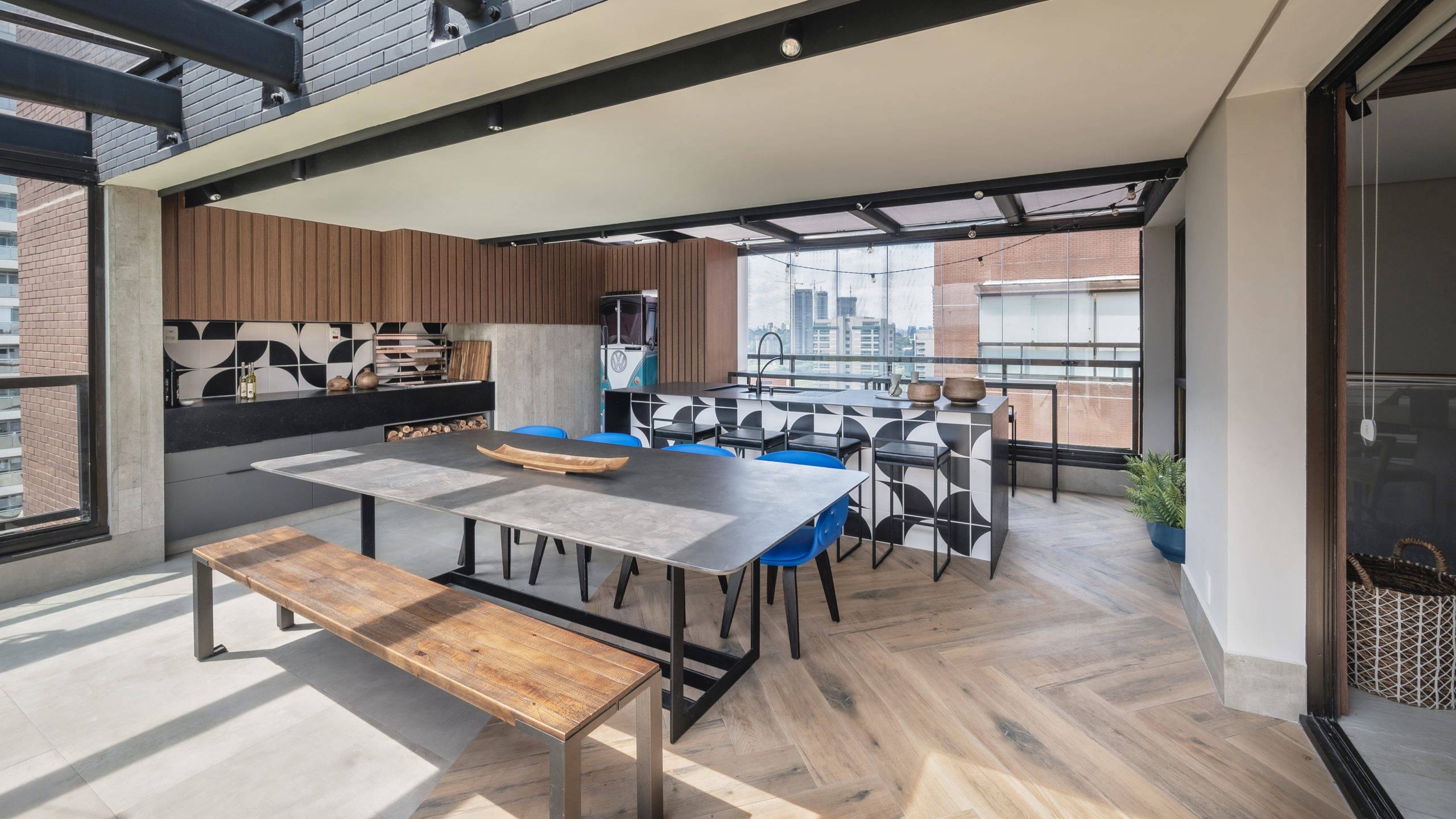 área gourmet de duplex