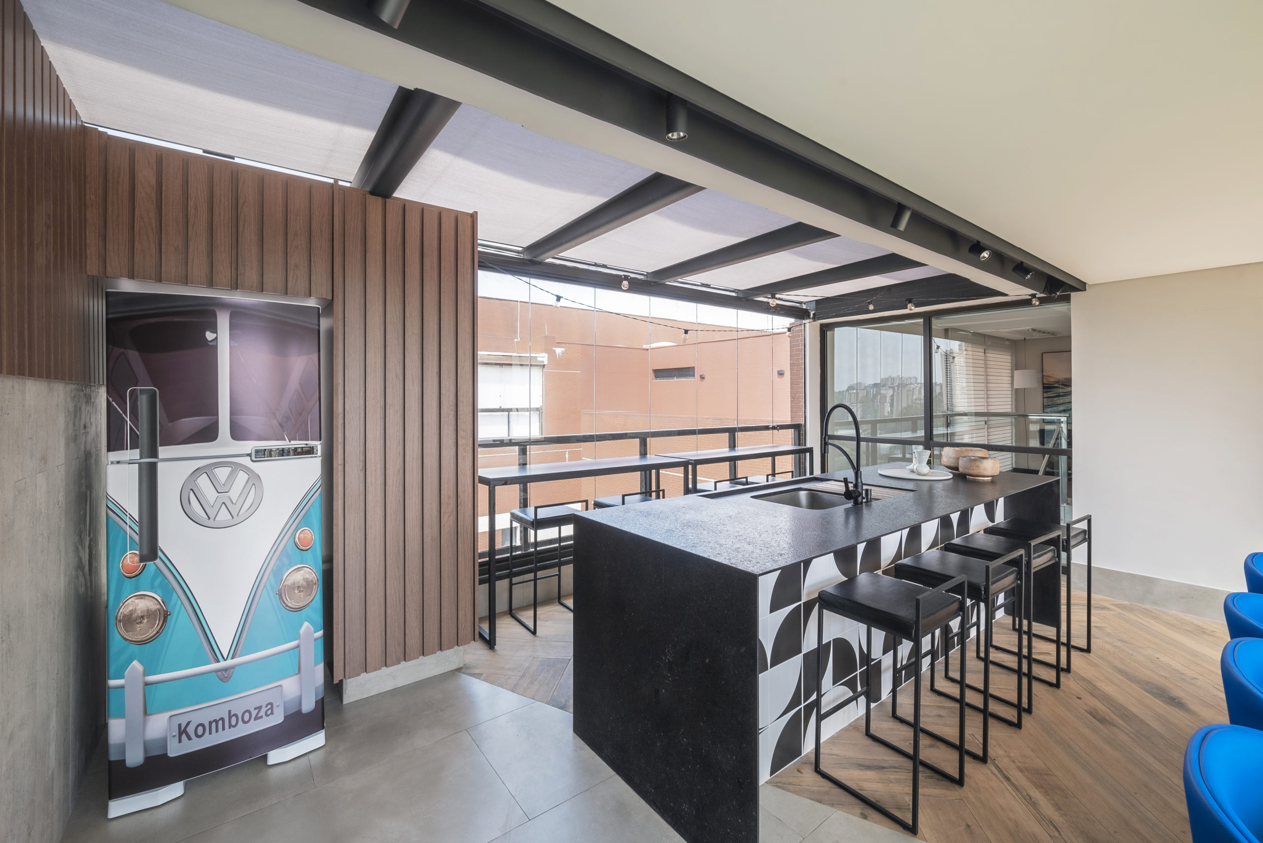 área gourmet de duplex