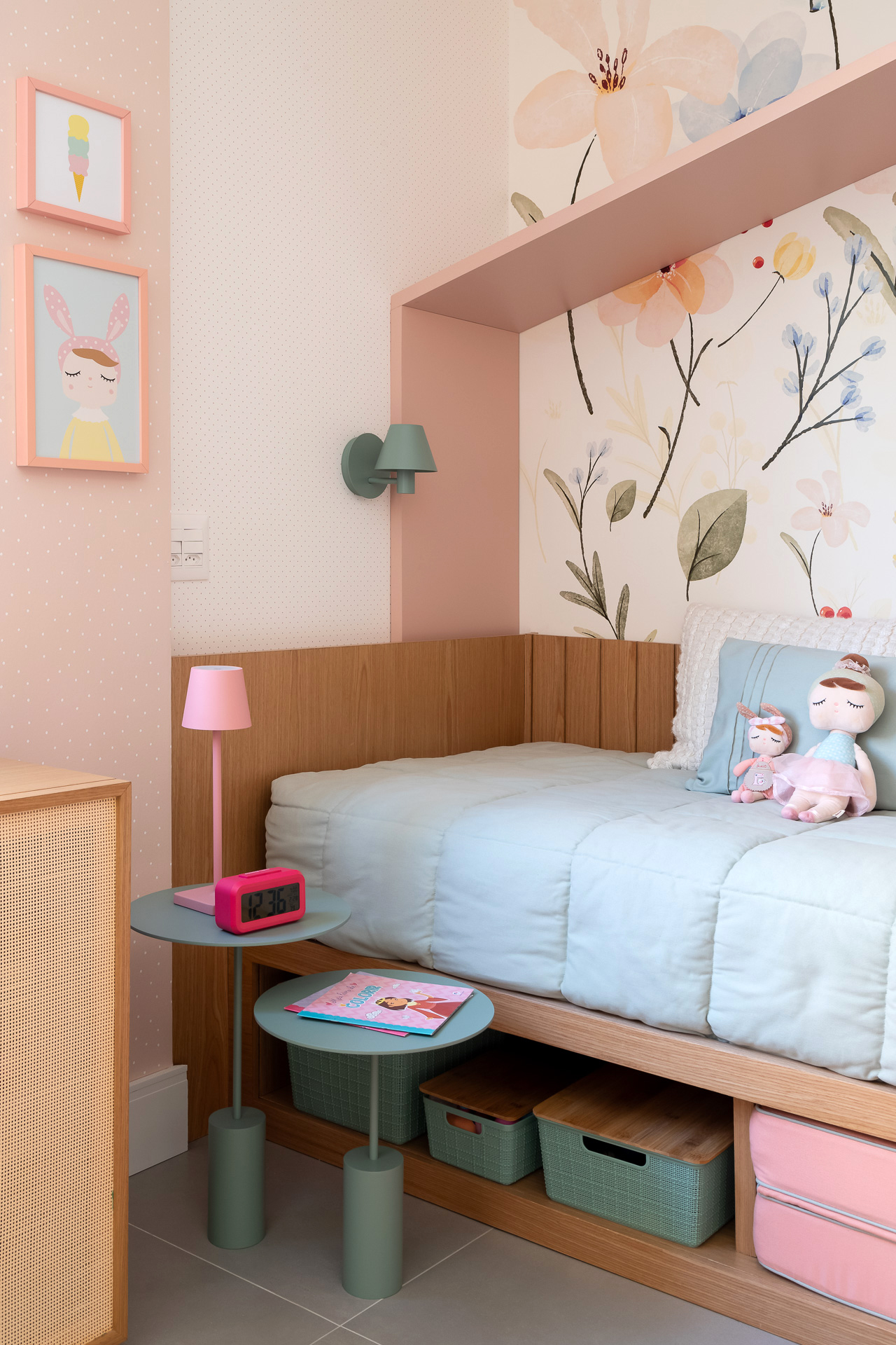 quarto para menina em tons de rosa