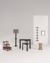 seis tipos de móveis em exposição