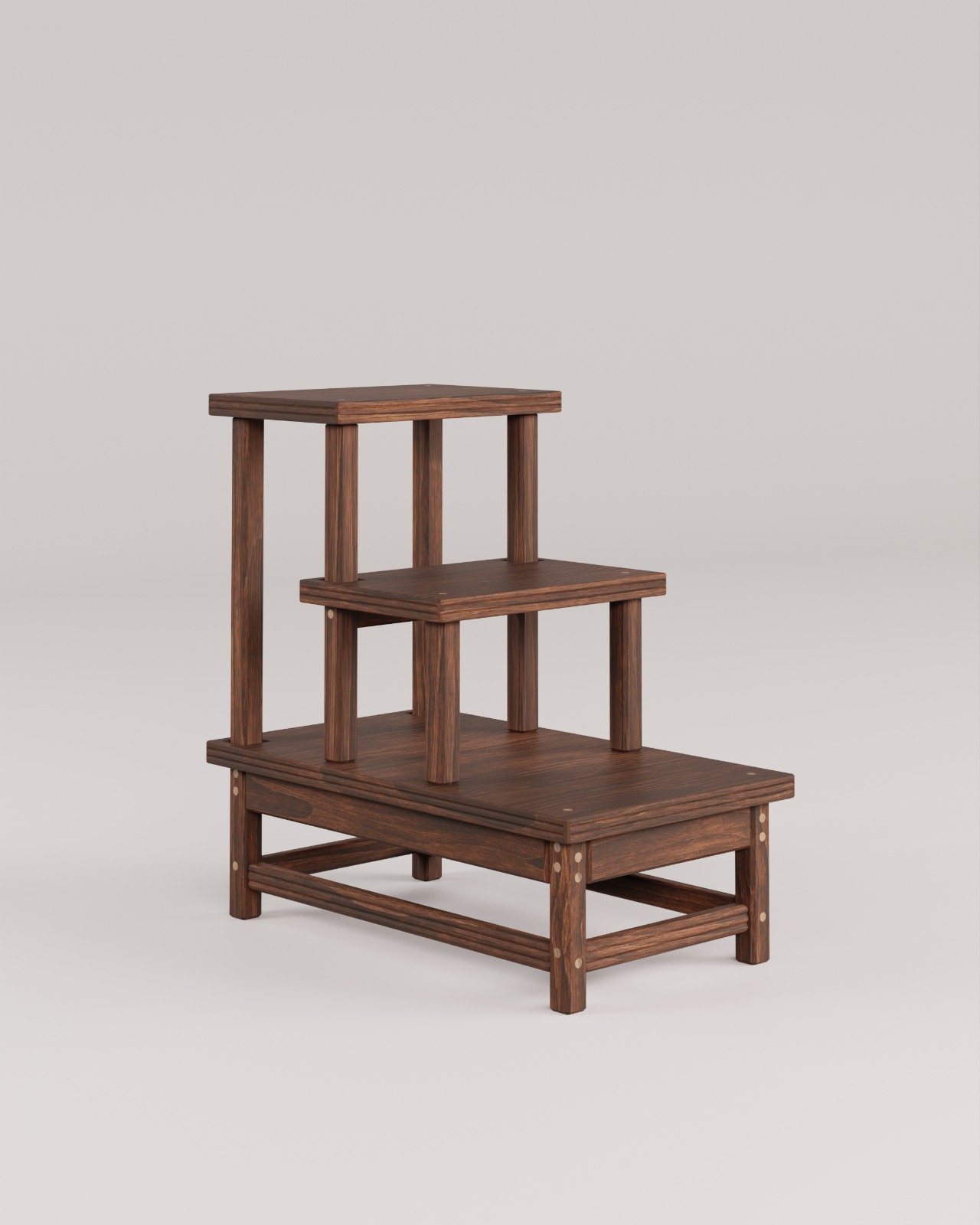 escada de madeira escura