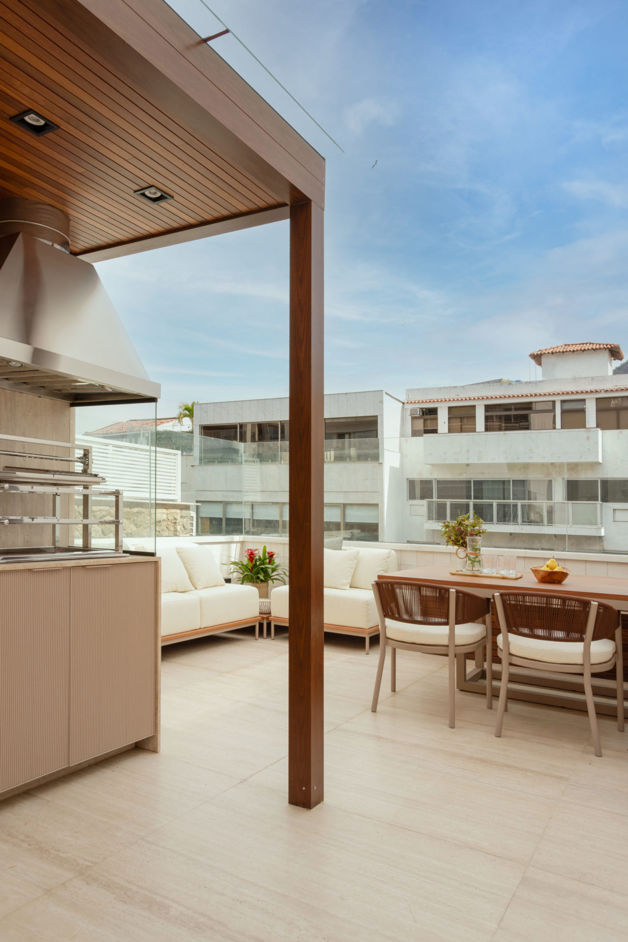 na foto área de lazer em cobertura duplex