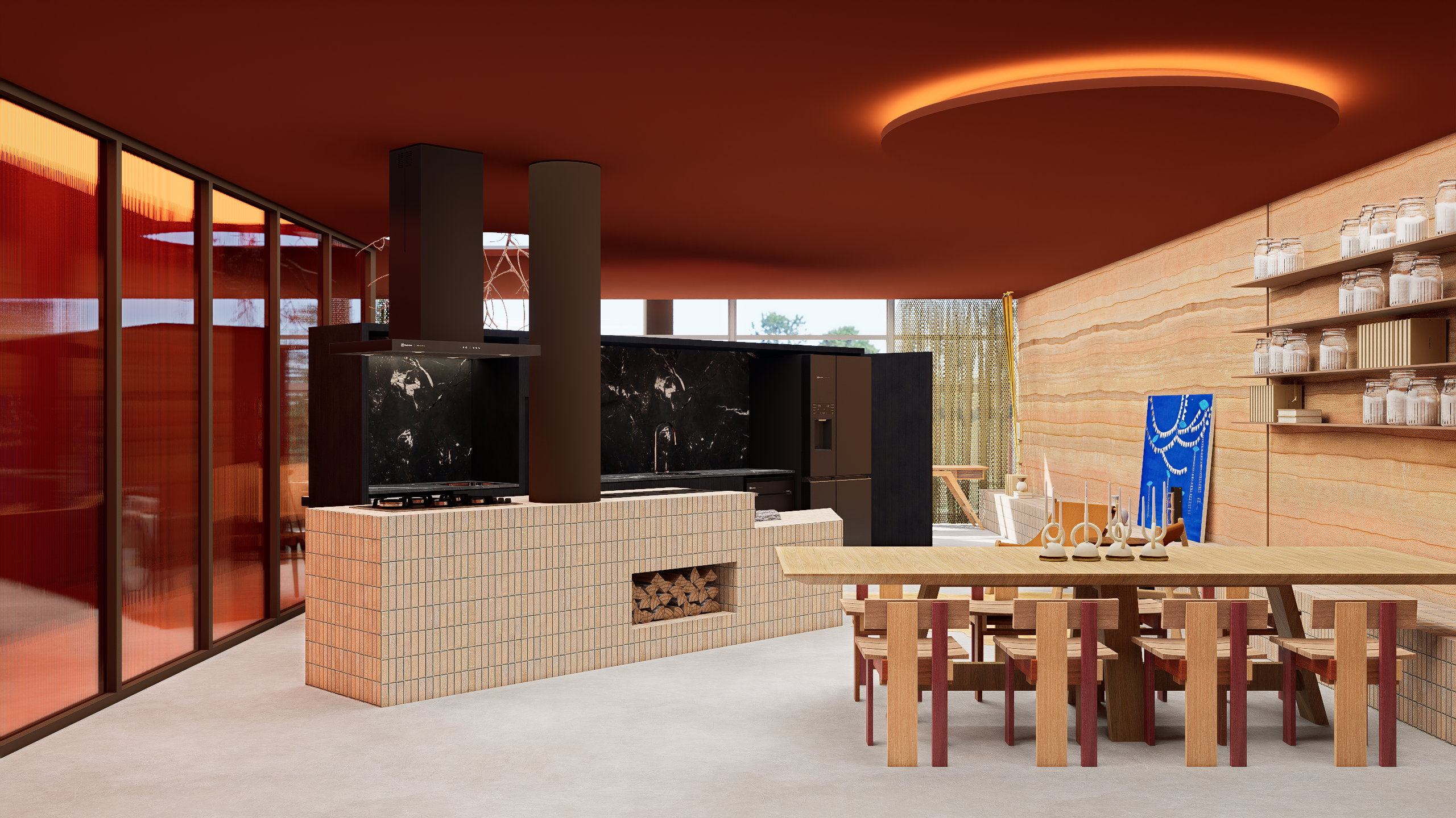 Na foto um espaço gourmet