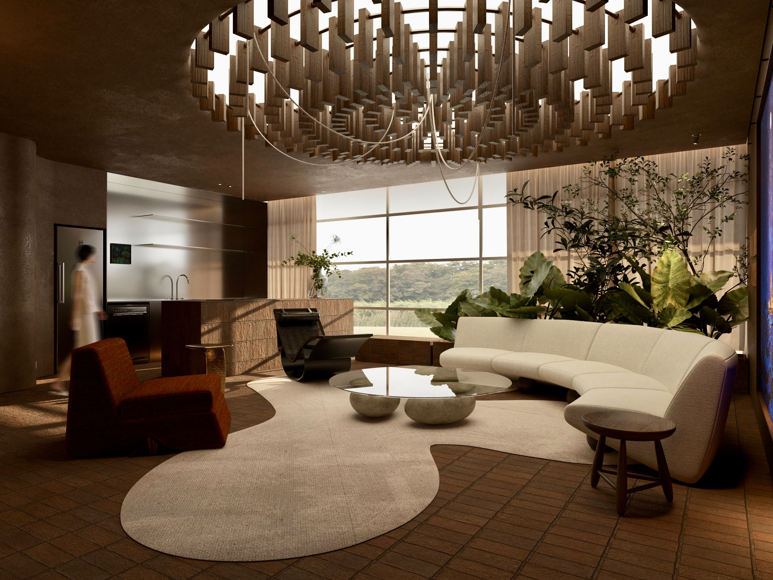 na foto sala com grande janela