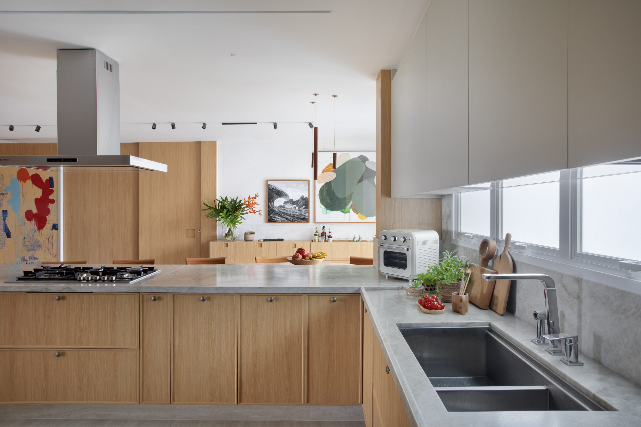 na foto cozinha americana