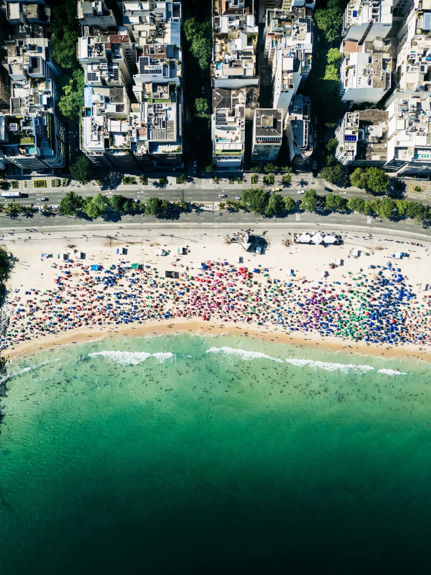 praia vista de cima