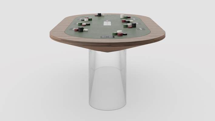 na foto mesa de poker